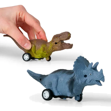 Køre-dinosaur m.træk-tilbage funktion, asst modeller