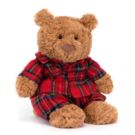 Jellycat Bartholomew Bjørn med pyjamas, 26 cm