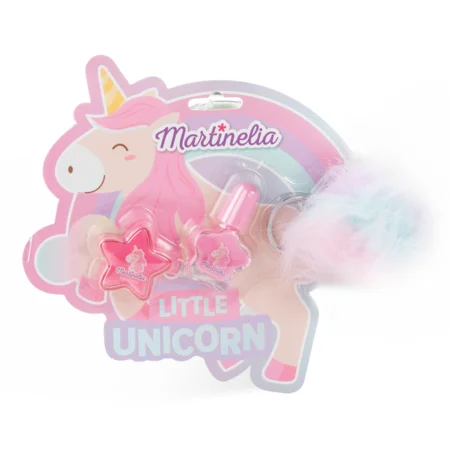 Martinelia nøgleringssæt med lipgloss og neglelak, little unicorn