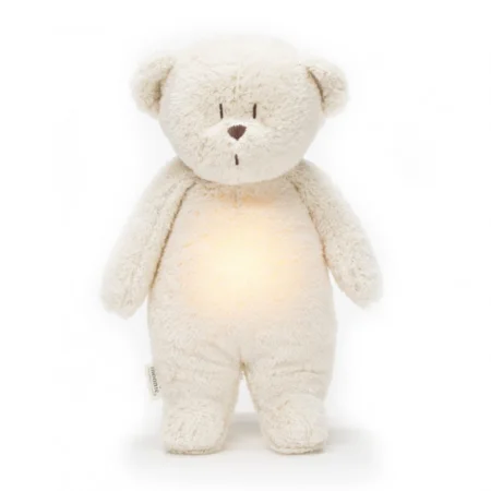 Moonie Organic Humming Bjørn med lampe, polar natur