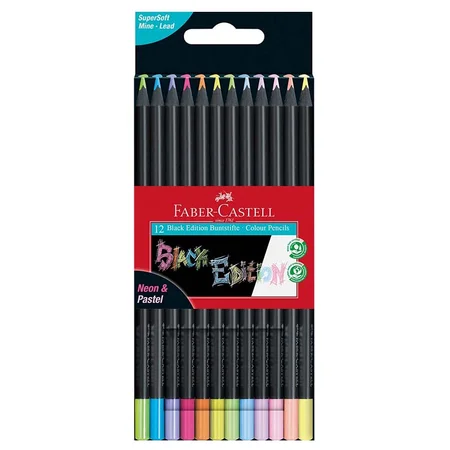 Faber-Castell black edition farveblyanter, neon og pastel