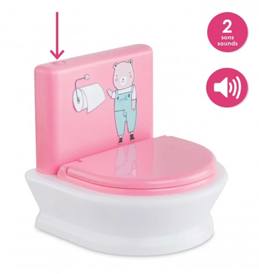 Corolle dukketilbehør, interaktivt toilet