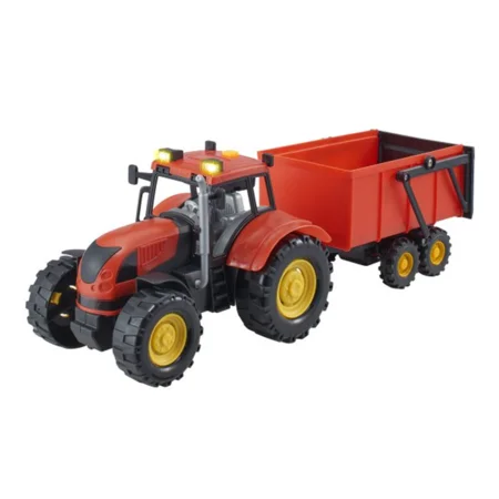 Teamsterz traktor m.trailer, rød
