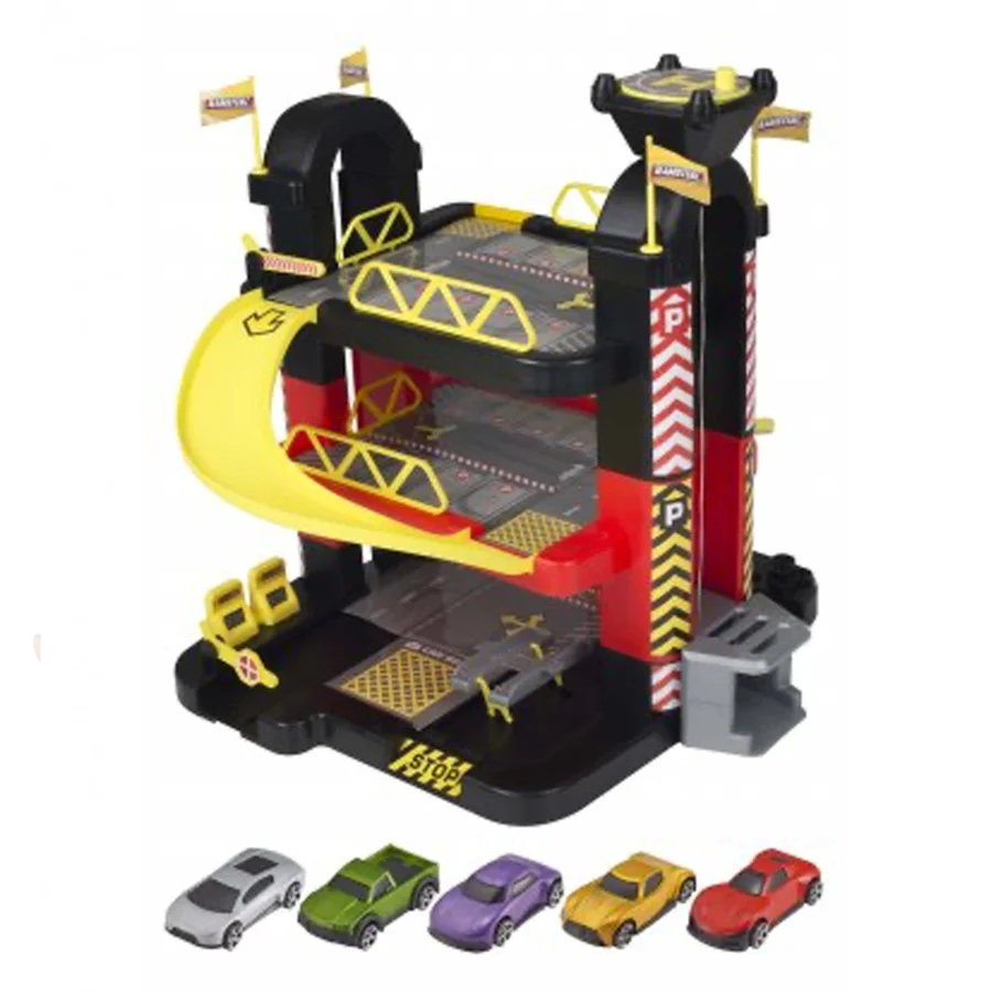 Teamsterz 3 Level Tower Garage + 5 biler