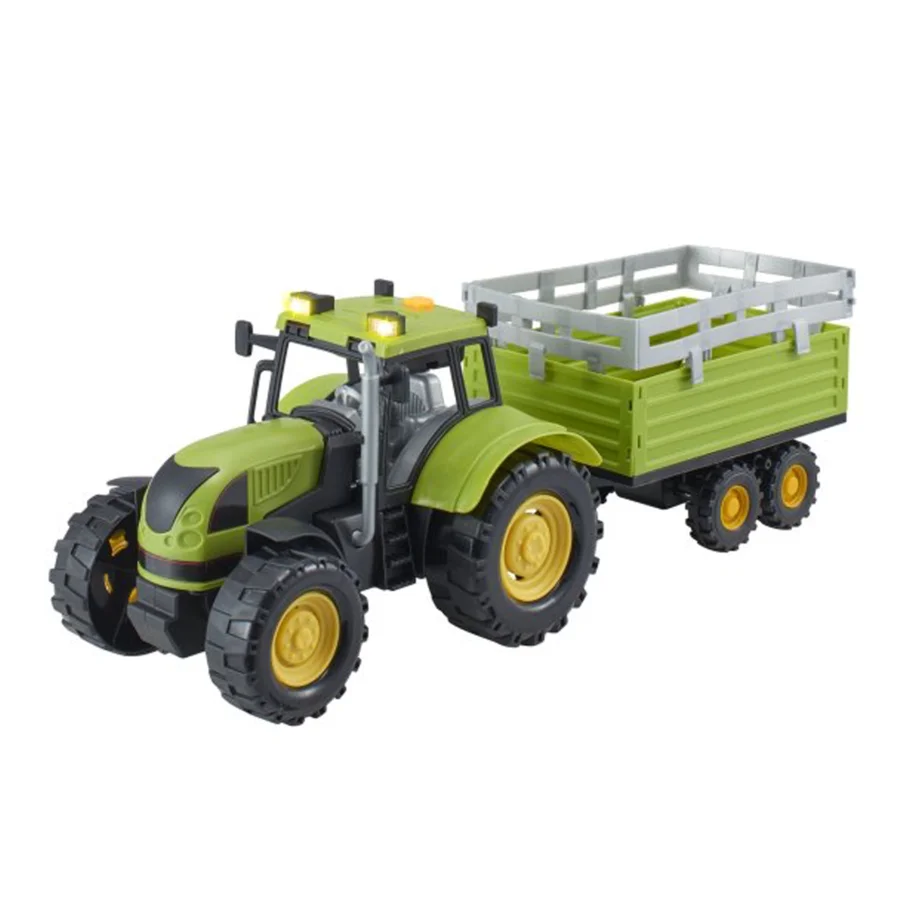 Teamsterz traktor m.trailer, grøn