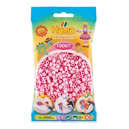 HAMA perler 1000 stk pastel rosa frv 95