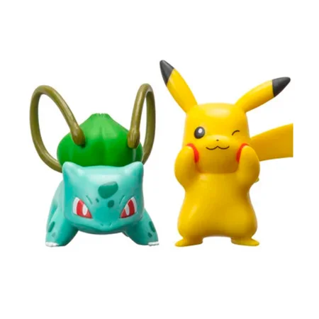 Pokemon battle figurer 2-pak, Bulbasaur og Pikachu