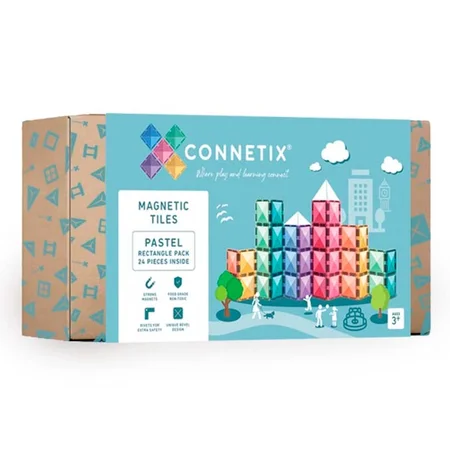 Connetix Pastel rectangle - 24 dele