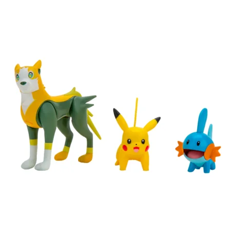 Pokemon battle figursæt - Pikachu, Mudkip og Boltund