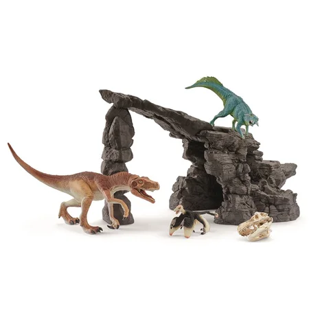 Schleich dinosaurhule med dinoer