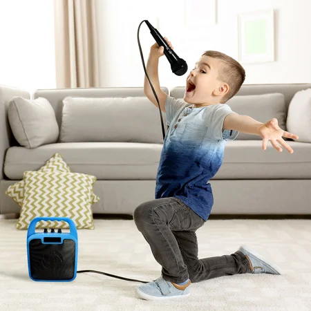 Celly KidsParty højttaler med mikrofon, blå