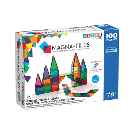 Magna-Tiles byggemagneter, clear - 100 dele