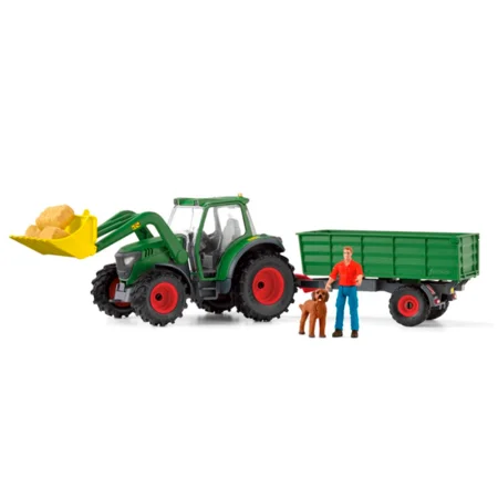 Schleich traktor med trailer