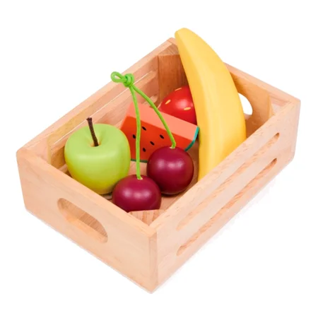 Mentari, kasse med frugt