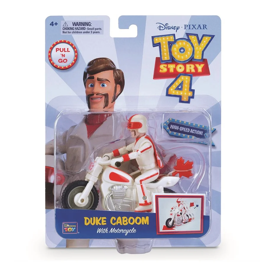 Toy Story Duke Caboom på motorcykel m.optræk