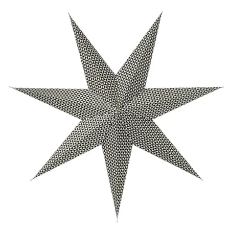 Bungalow, papirs stjerne mosaic hvid/sort 60cm