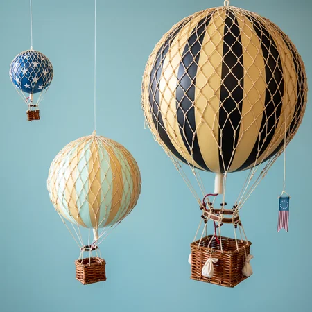 Authentic Models luftballon 8,5 cm - blå stjerner