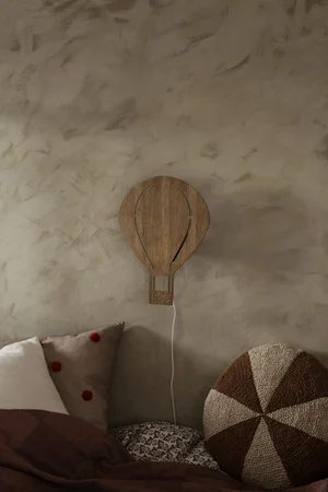 Ferm Living væglampe, luftballon - smoked oak