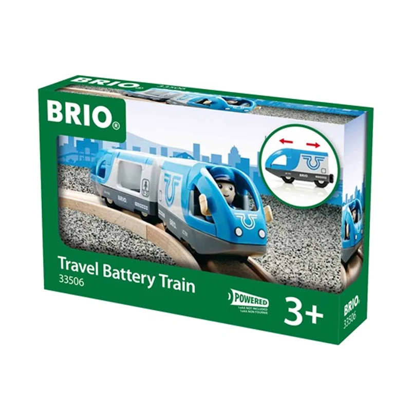 BRIO batteridrevet passagertog, blå