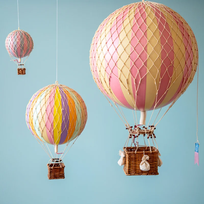 Authentic Models luftballon 8,5 cm - rosa og sølv