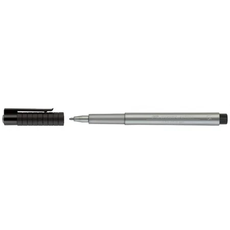 Faber Castell artist pen, metallic sølv
