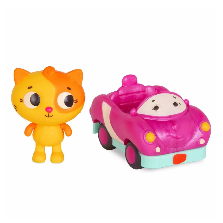 B Toys bil m.lys og musik, Lolo og pink bil