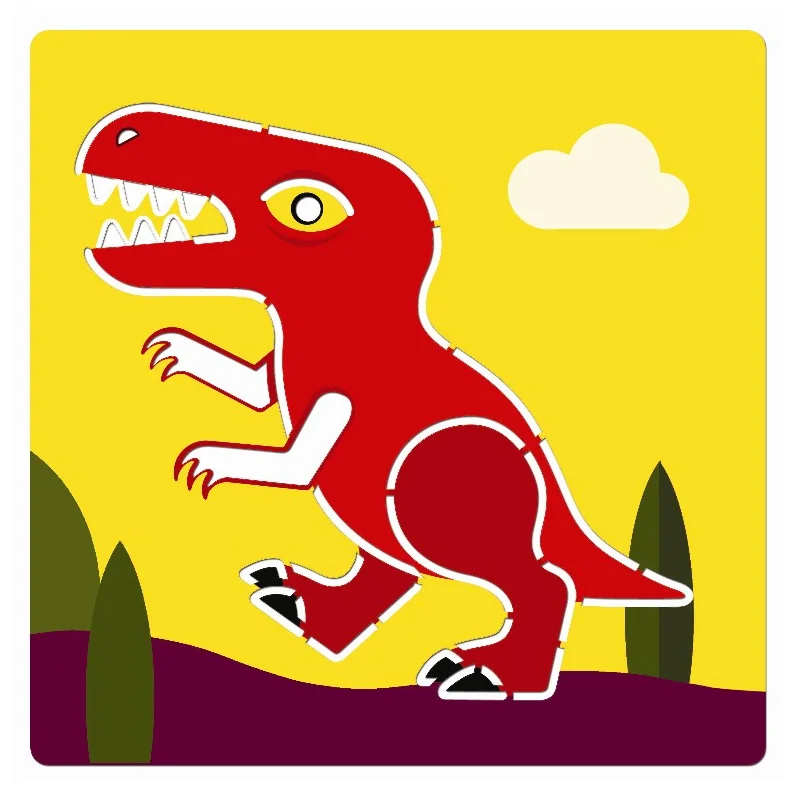 Djeco tegneskabeloner med dinosaurer