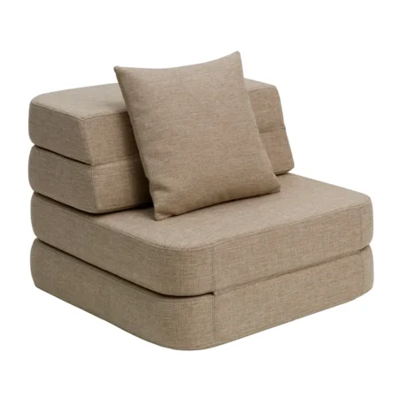 by KlipKlap 3-fold sofa single, sand med sand knapper