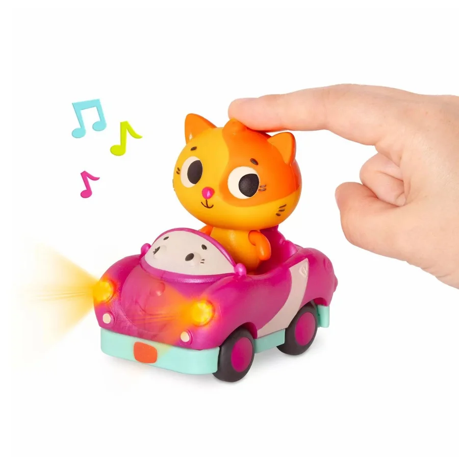 B Toys bil m.lys og musik, Lolo og pink bil