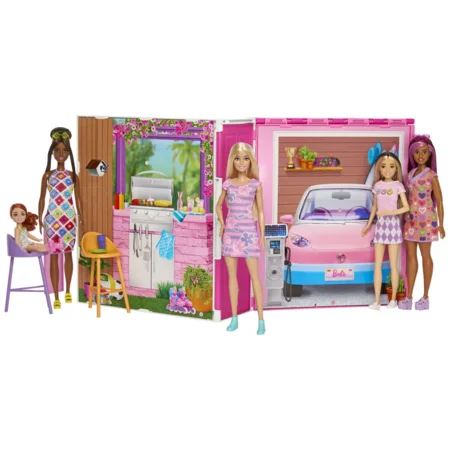 Barbie sammenfoldelig dukkehus, Barbie og legesæt