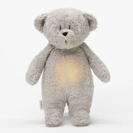 Moonie Organic Humming Bjørn med lampe, grey natur