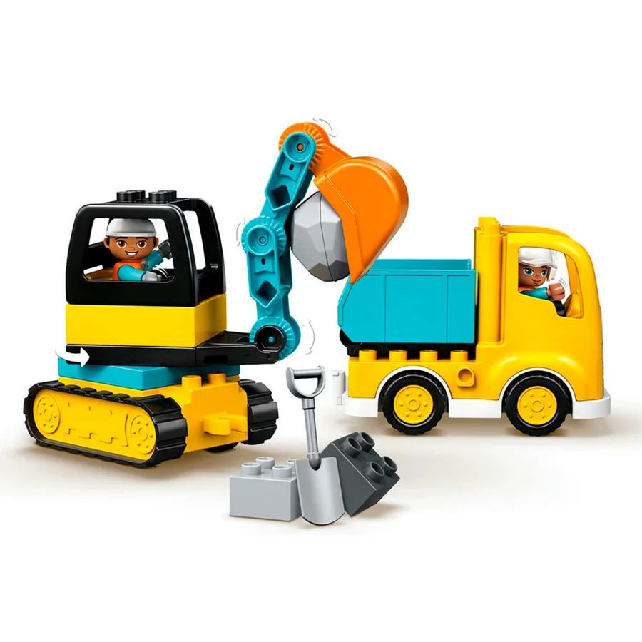 LEGO® DUPLO Lastbil og gravemaskine på larvefødder