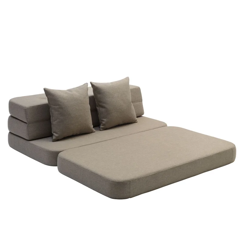 by KlipKlap 3-fold sofa, 120 cm sand med sand knapper