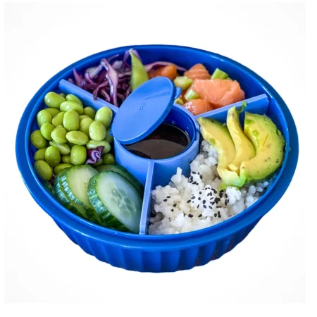 Yumbox poke bowl madkasse med skillevæg, hawaii blue