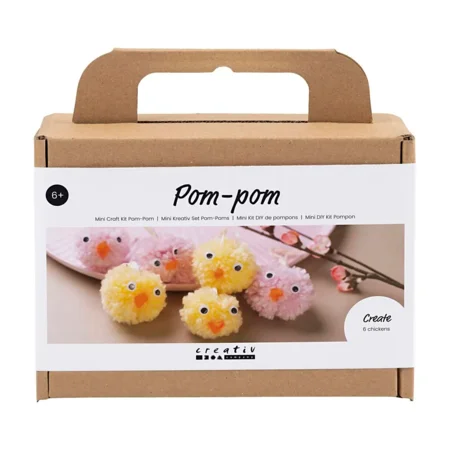 Creativ Company mini diy kit, pompon kyllinger