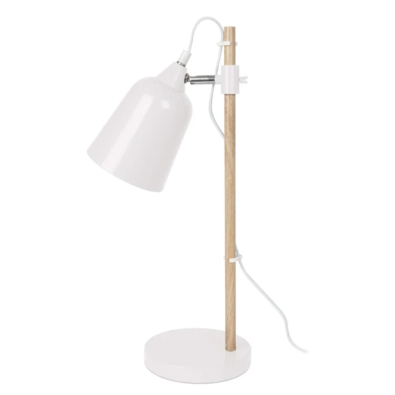 Leitmotiv metal bordlampe, Wood-like - white