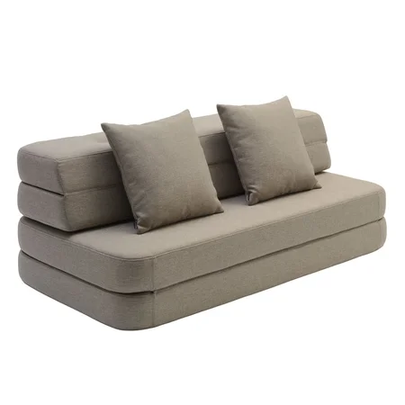 by KlipKlap 3-fold sofa, 140 cm sand med sand knapper