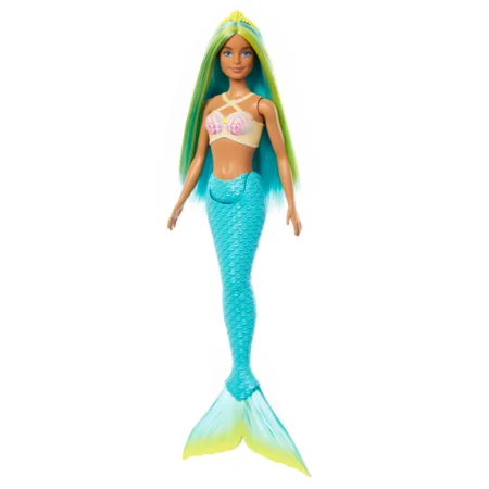 Barbie havfrue-dukke, blå/grøn