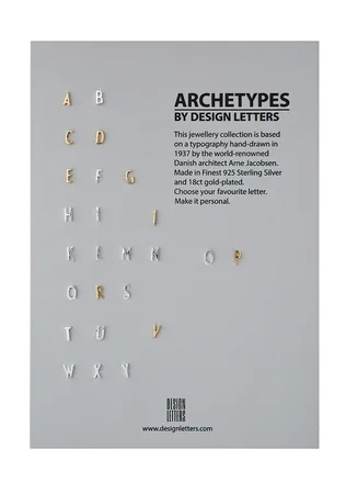 Design Letters ørestikker, 7,5 mm sterling sølv bogstav A-Z