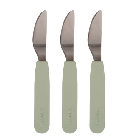 Filibabba Silikone knive 3-pak, green