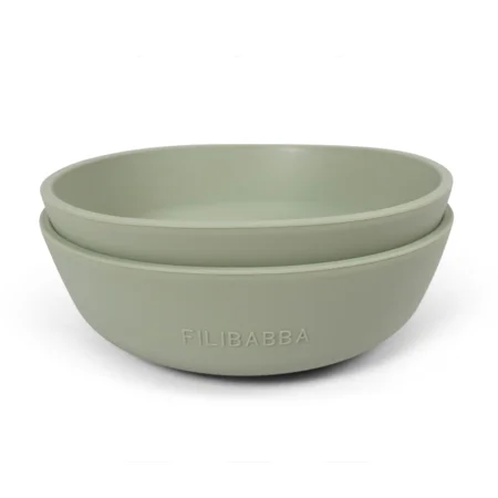 Filibabba Silikone skål 2-pak, green