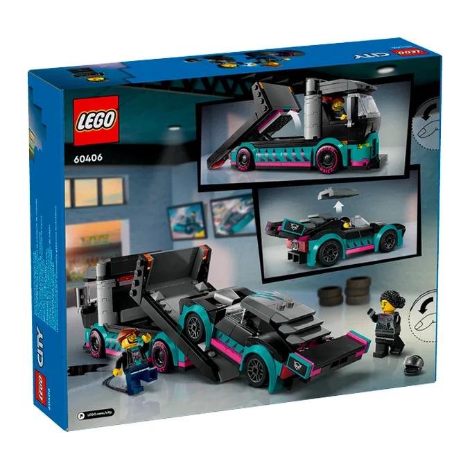 LEGO® CITY, Racerbil og biltransporter