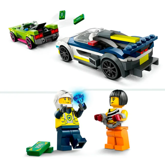LEGO® CITY, Biljagt med politi og muskelbil