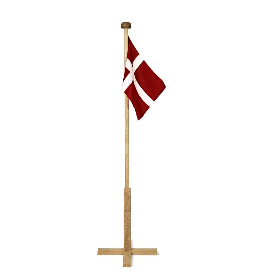 Langkilde & Søn luksus flagstang i egetræ m.Dannebrog, 180 cm