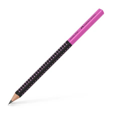 Faber-Castell Jumbo Grip Bleistift, black/pink
