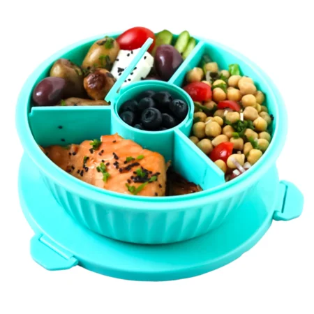 Poke Bowl Lunchbox mit Trennwand, paradies aqua, Yumbox