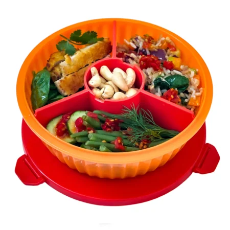 Yumbox poke bowl madkasse med skillevæg, tangerine orange