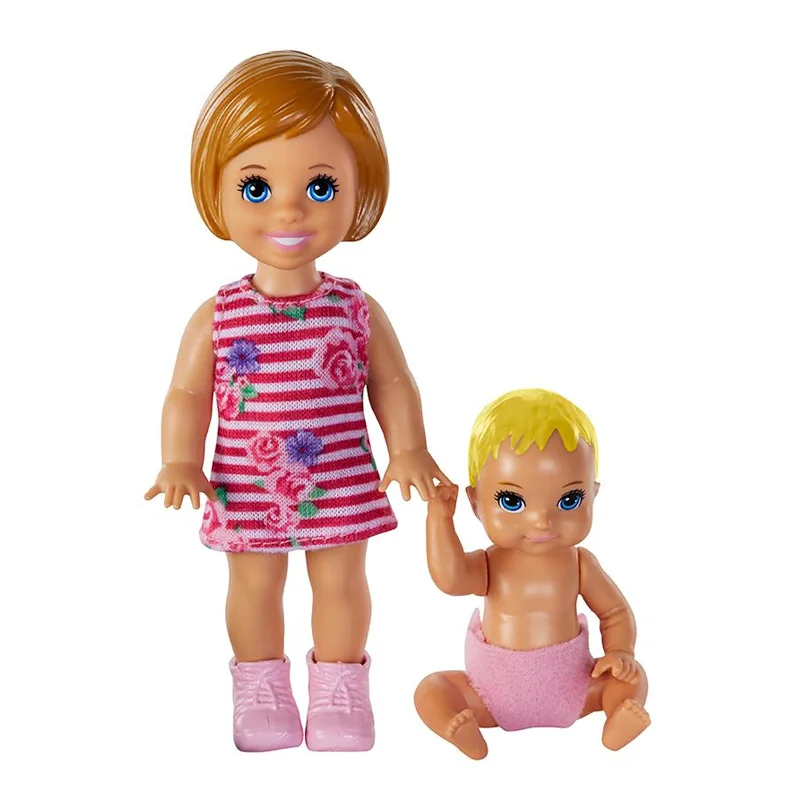 Barbie dukke, pige og baby