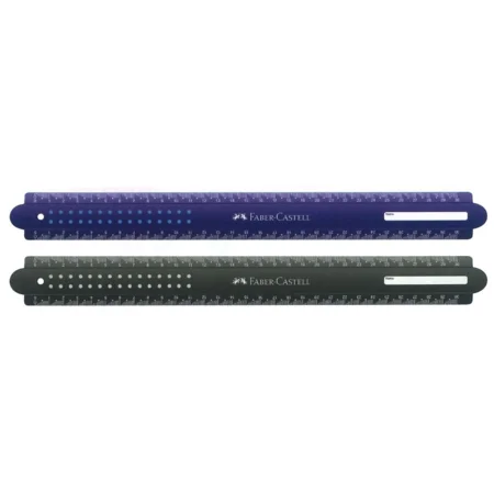Faber-Castell lineal 30 cm, black + blue