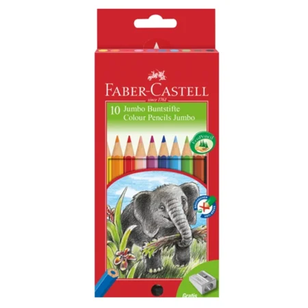 Faber-Castell jumbo farveblyanter + spidser
